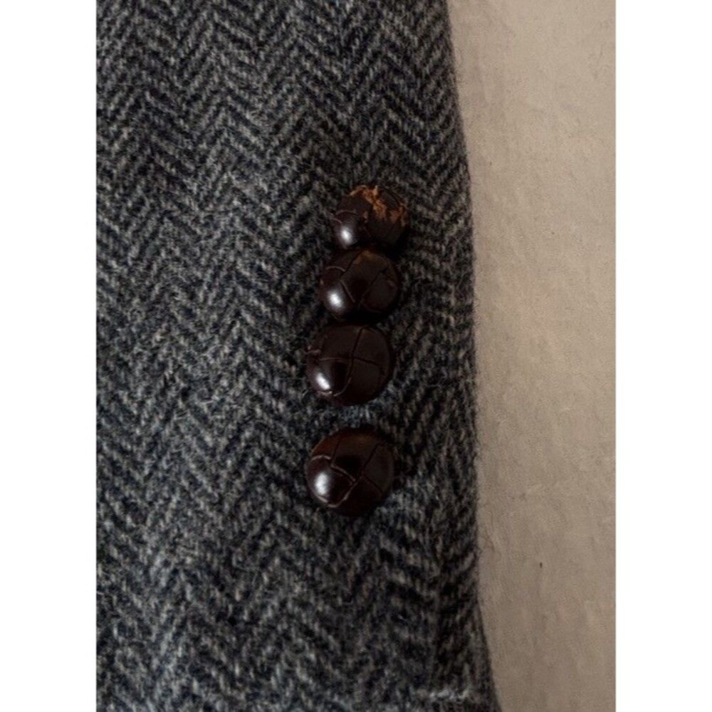 Clubfellow Cricketeer Wool Blazer USA Herringbone 42R 2 Button Mens - Picture 2 of 16